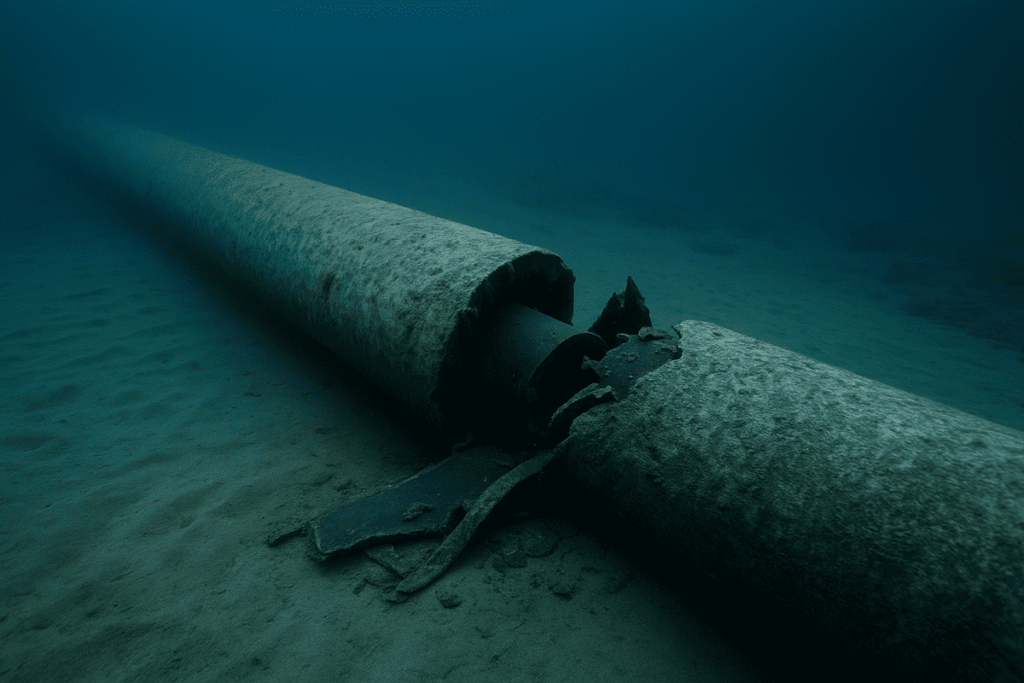 Underwater gas pipeline section damaged in Baltic Sea 2022