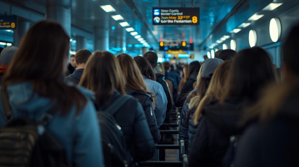 EU biometric border kiosk lines