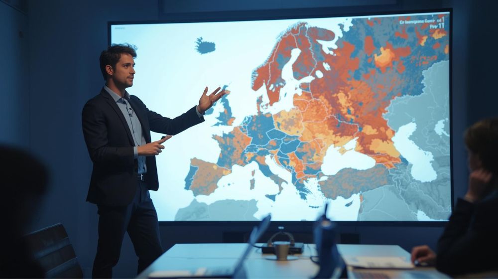 EEA climate report showing €44.5 billion damage map