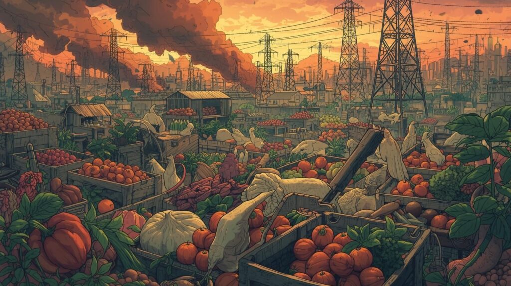 Empty supermarket shelves global crisis 2025